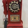 กระปุกออมสินรูปตู้โทรศัพท์แนววินเทจสีแดง